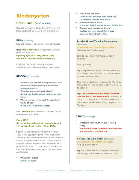 Wonderful Works - Advent Lessons (Digital Download)